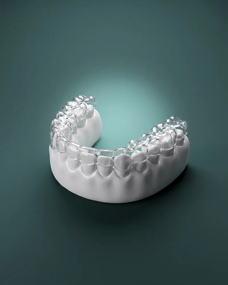 3D prikaz providne folije za zube